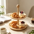 thumbnail image 4 of Wooden 2-Tier Cupcake Stand with Detachable Trays for Birthday Parties Weddings and Events Dessert Display Rack, 4 of 7