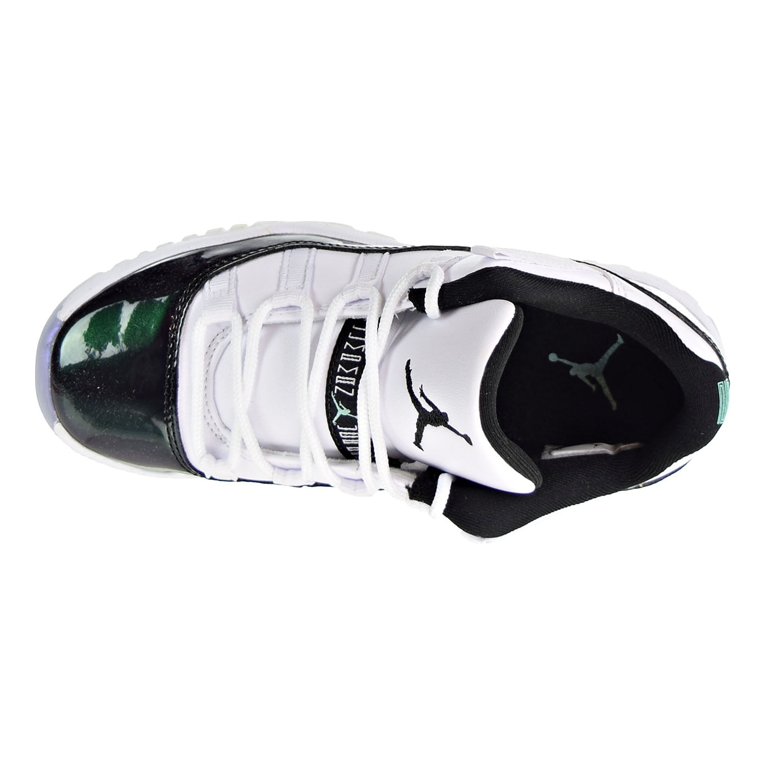 Kids Air Jordan Retro 11 XI Low PS Easter White Emerald Rise Black 