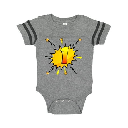 

Inktastic Comic Book 1st Birthday Gift Baby Boy or Baby Girl Bodysuit