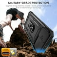 thumbnail image 5 of for iPhone 15 Plus Case with Screen Protector - Slide Camera Cover Protective Phone Case with Ring Stand, Heavy Duty Shockproof Rugged Bumper for iPhone 15 Plus Accessories Black, 5 of 15