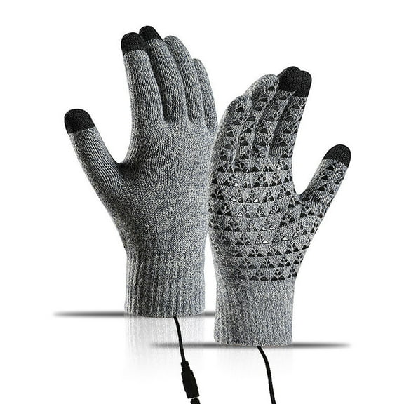 Litrail USB Heated Gloves Winter, USB Powered Heating Gloves for Cold Weather, Warm Electric Gloves with USB Power (Computer, Power Bank Compatible), Outdoor/Indoor Use