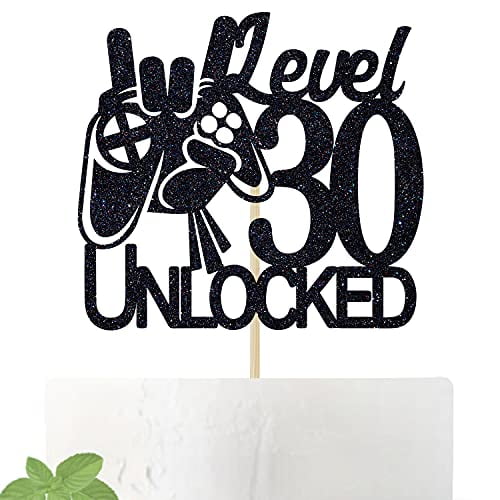 Happy 39th Birthday Black Glitter Cardstock Paper Cake Topper Cheers to 39 Years Old Bday Party Gift Photo Booth Sign Decoration Premium Double Sided 