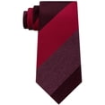thumbnail image 1 of Kenneth Cole Mens Tonal Stripe Self-tied Necktie, Red, One Size, 1 of 1