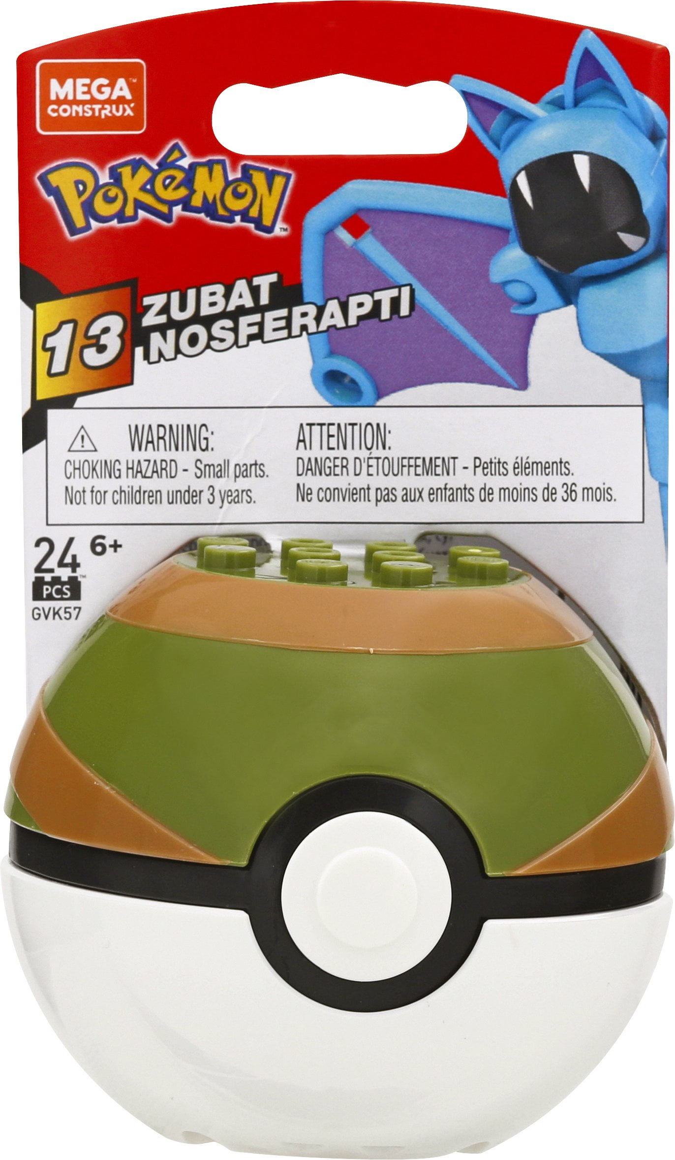 Mega Construx Pokemon - Vôo Noturno do Zubat Hkt19 - Mattel - MP