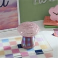 thumbnail image 2 of Urban Shop 6.7" x 5.9" Lidded Iridescent Purple Mushroom Candle, 2 of 10