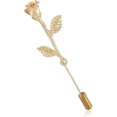 thumbnail image 1 of Fashion Men Rose Floral Lapel Stick Brooch Pin Suit Tuxedo Corsage Accessory, 1 of 1