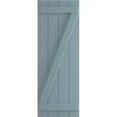 thumbnail image 5 of Ekena Millwork 21 1/2"W x 47"H True Fit PVC Four Board Joined Board-n-Batten Shutters w/Z-Bar, Peaceful Blue (Per Pair - Hardware Not Included), 5 of 8