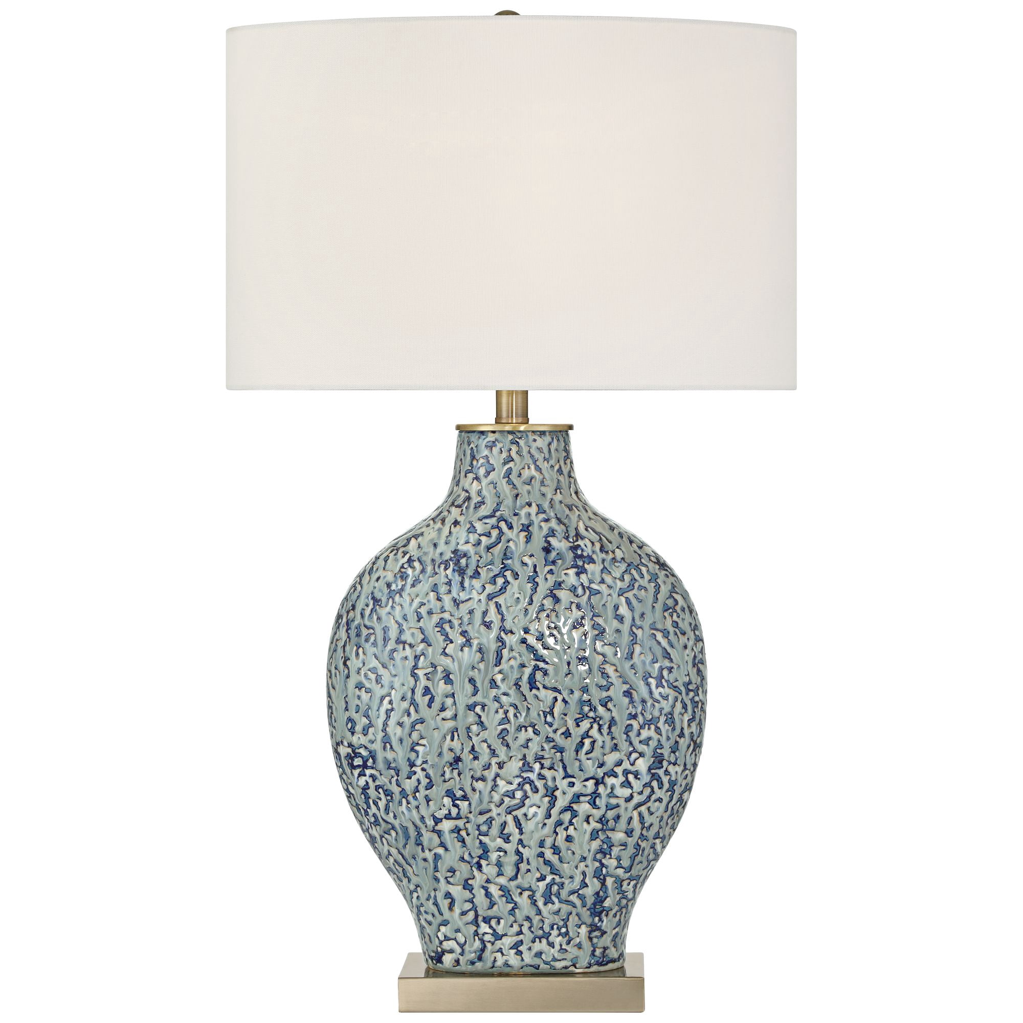 Possini Euro Design Victoria 29 1/2" Tall Modern End 3-Way Table Lamp Blue White Finish Ceramic Single Living Room (Colors May Vary)