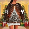 thumbnail image 2 of Kaliqueen Christmas Oversized Sweatshirt for Women Funny Xmas Graphic Long Sleeve Crew Neck Pullover Tops 2025 Fall/Winter Casual Outfits, 2 of 5