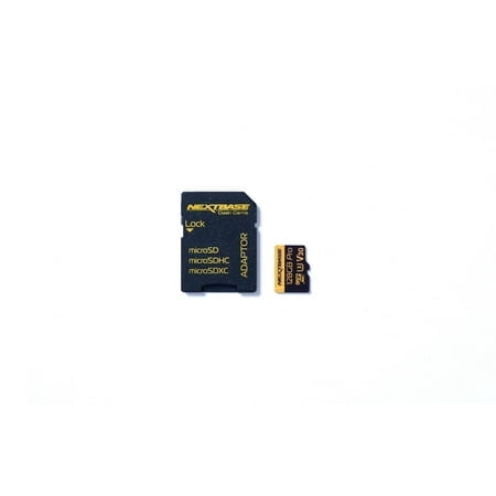 Nextbase 128GB U3 Micro SD Memory Card - with Adapter - Compatible with Nextbase in-Car Dash Cams Series 1 and 2