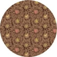 thumbnail image 1 of Ahgly Company Tapis Rond Lavable en Machine Intérieur Transitionnel Bronze Brun, 4 Pieds Rond, 1 of 7