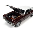 thumbnail image 3 of Autoworld AMM1230 1970 Chevrolet Nova SS 396 Black Cherry with White Top 1 by 18 Scale Model Car, 3 of 6