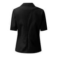 thumbnail image 5 of Capreze Womens Short Sleeve Blazers Open Front Work Office Jackets Blazer Fake Pocket, 5 of 5