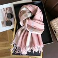 thumbnail image 3 of Premium Winter Plaid Scarf with Fringe, Ultra Soft & Warm Wrap for Women & Men,200*68cm,1, 3 of 31