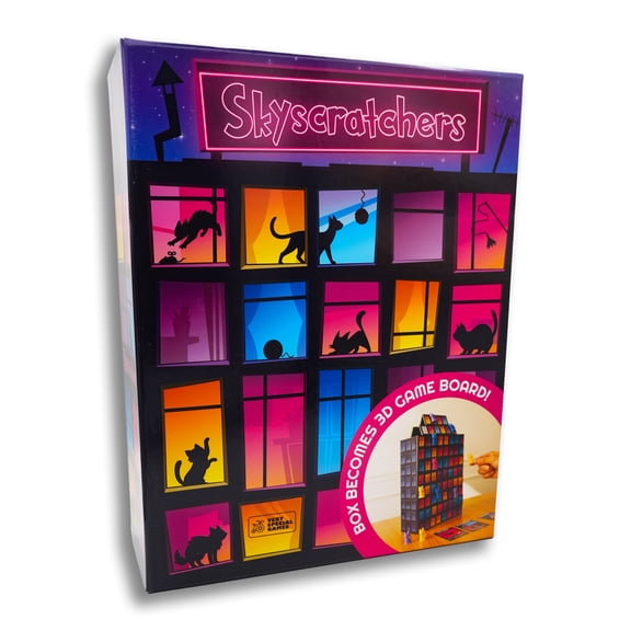 Skyscratchers Magnetic 3D Cat Climbing Board Game for 2–4 Players, Ages 8 , Family Strategy Party Game (Walmart Exclusive)