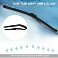 thumbnail image 4 of Windshield Wiper Blade, Rear Window Cleaning Tool Replacement Wiper Blade Windscreen Wipers, For Vehicles  Yaris 1995-2005 For Cars, 4 of 8