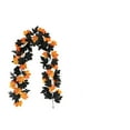 thumbnail image 2 of RoamHome Halloween Artificial Maple Leaf Vines Garland 2PCS 78.74 Inch Black Hanging Wreath for Halloween Party Decoration Indoor Outdoor, 2 of 6