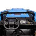 thumbnail image 3 of 2 Seater 24V Ride on Toys for Big Kids, Powered Ride on UTV for Boys Girls, Ride on Cars with Remote Control, Bluetooth Music, LED Light, Spring Suspension, 4 Wheeler Electric Cars for Kids 3-8, Blue, 3 of 10
