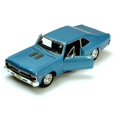 1970 Chevy Nova SS, Blue - Maisto 34262 - 1/24 Scale Diecast Model Toy Car (Brand New, but NOT IN