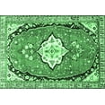 thumbnail image 1 of Ahgly Company Indoor Rectangle Medallion Emerald Green Traditional Area Rugs, 2' x 3', 1 of 4