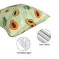 thumbnail image 4 of Throw Pillow Covers, Tropical Papaya leaf Soft Square Pillow Cases with Invisible Zipper for Couch Bed Sofa, Farmhouse Fall Home Decor 12"x12", 4 of 7