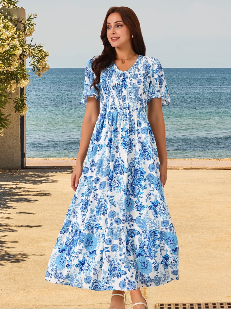 knee length dresses for ladies Designer Women's Strappy Maxi Dress
