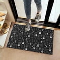 thumbnail image 2 of Black White Gothic Cat Skull Moon Pattern Door Rugs,Washable Non Slip Door Mats Indoor,Decorative Door Mats,Entry Mat Indoor for Entrance,Bedroom,Kitchen,Bathroom,16"x24", 2 of 6