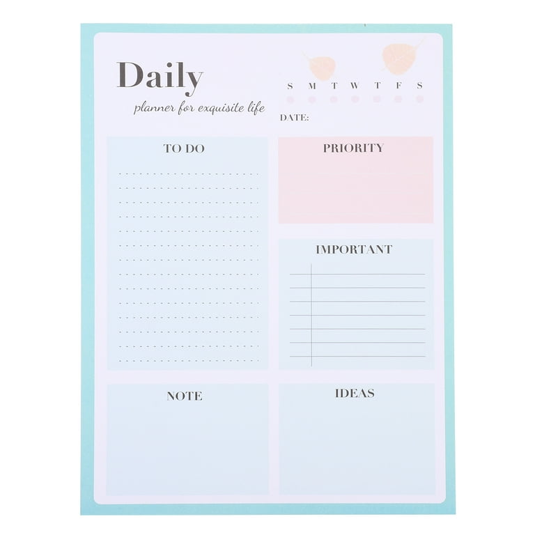 Daily Planner To Do List Planner Tearable Note Pad Office Planner Notepad  Daily Schedule Notepad 