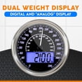 thumbnail image 3 of Hybrid 2-in-1 Analog & Digital Weighing Scale for Body Weight up to 400lbs - Thick Tempered Glass Extra Large Display Easy Read Bathroom New Black Nova, 3 of 4