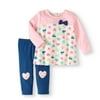 Ht Nbg Heart Print Knit To Knit Set