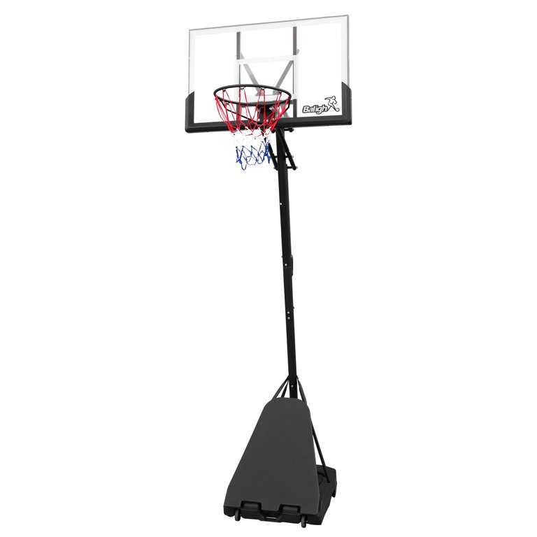 7.5-10 ft Basketball Hoop System Height Adjustable Portable Backboard Adult  Kids