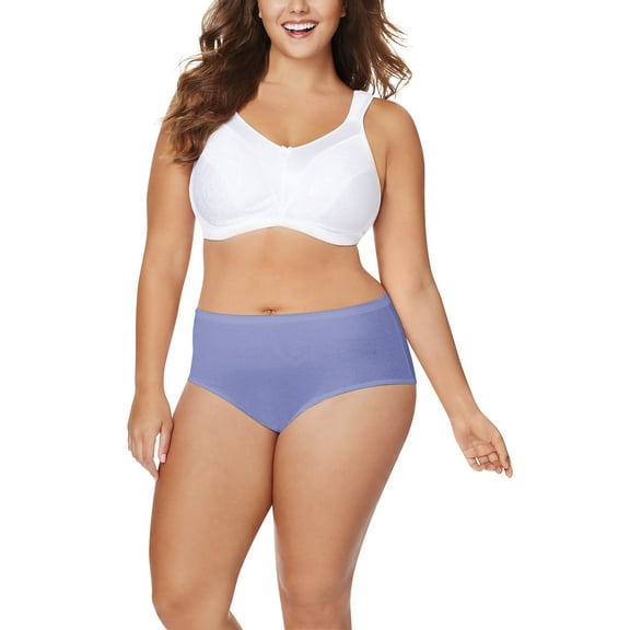 Women's Plus Cotton Brief Panties - 5 1 Bonus Pack