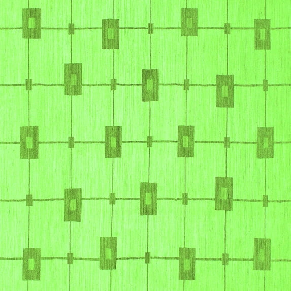 Ahgly Company Indoor Square Solid Green Modern Area Rugs, 8' Square