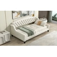 thumbnail image 4 of Bed Frame Modern Luxury Tufted Button Daybed,Twin,Beige, 4 of 7