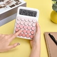 thumbnail image 3 of Calculadora Mecánica de Escritorio, Lindas Calculadoras de Botones Grandes con Pantalla LCD Grande de 12 Dígitos, Accesorios de Escritorio, Rosa, 3 of 5