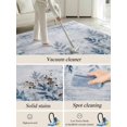 thumbnail image 5 of Blue Christmas Area Rug for Bedroom 4x6 Ft Flower Holly Eucalyptus Wood Grain Super Soft fuzzy Throw Rug Non-Slip Fluffy Plush Indoor Floor Carpet for Living Room Nursery Home Decor, 5 of 8