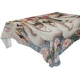 thumbnail image 4 of BZSMCE Square Tablecloth Swan Serenade in Floral Dream Pattern Tableclothes, 4 of 9