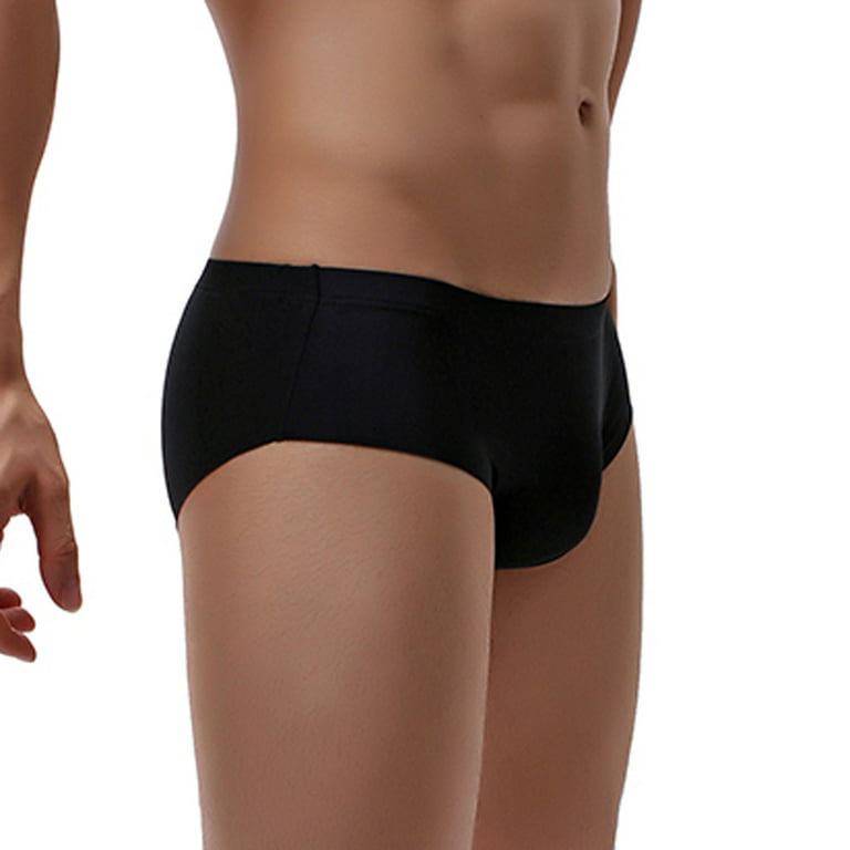YWDJ Mens Underwear Briefs Men Fashion Splicing Soft Briefs Underpants  Knickers Shorts Underwear Black XL 