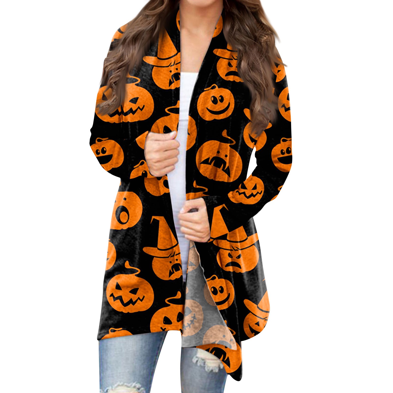 Mlqidk Women's Halloween Cardigan Sweater Women's Halloween Cardigan