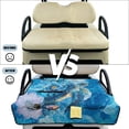 thumbnail image 6 of COEQINE Universal Golf Cart Seat Cover with Bag-Style Fold Design, Includes Carry Handle, Fits Most 2-Seaters, 51.2x30.3 Inch, Quilted Padding & 4 Front Pockets, Blue Sea Turtle Flower, 6 of 8