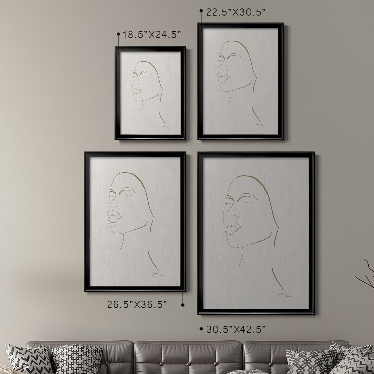 Portrait Sketch II Premium Framed Print - Ready to Hang