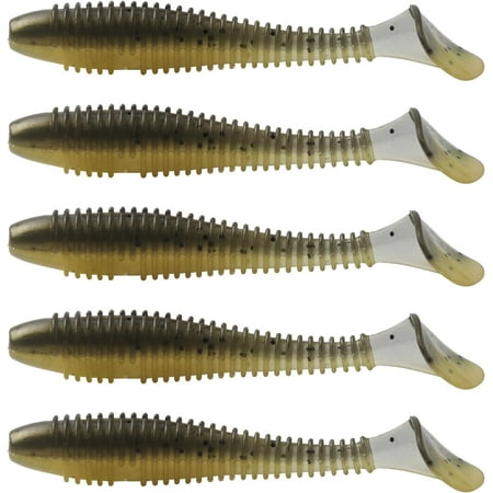 50/40/30Pcs Paddle Tail Swim Baits Lures Fishing Soft Plastic Lure Kit for Bass Trout Walleye Crappie 5.5cm 6.5cm 7.5cm