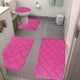 thumbnail image 1 of Fiudx Juego de Alfombras de Baño de Espuma, Suave Terciopelo Polar con Reverso Antideslizante, Muy Absorbentes, Lavables a Máquina, Juego de 4 Alfombras de Baño, Diseño Moderno, Multiusos, 40 X 60 Cm, 1 of 6