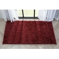 thumbnail image 3 of Well Woven Elle Basics | Emerson Shag Deep Red | Textured Mat Rug 2x4 (2'3" x 3'11"), 3 of 8