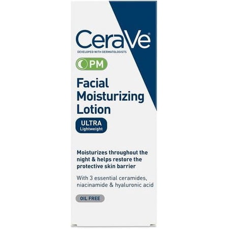 CeraVe PM Facial Moisturizing Lotion (Pack of 3)