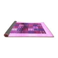 thumbnail image 2 of Ahgly Company Indoor Square Abstract Purple Contemporary Area Rugs, 5' Square, 2 of 4