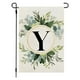 thumbnail image 1 of Xihbxyly Bandera de Jardín de Lino, Inicial de Apellido Personalizada, Estampado de Planta Verde, Pancarta Decorativa de Doble Cara, Decoración para Patio, Porche o Balcón, 30 X 45 Cm, 1 of 2