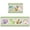 Easter Eggs, variant on Kitchen Rugs and Mats Non Skid Washable, Summer Black White Checkered Lemon Absorbent Floor Runner Rugs and Carpets for Kitchen, Laundry, Bathroom, Living Room 15.7x23.6+15.7x47.2