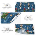 thumbnail image 3 of Women's Silk Pajama Shorts Nutcracker Christmas Tree Gingerbread Man Pattern Pajama Shorts Women's Casual Pajama Shorts with Pockets, 3 of 6