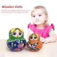 thumbnail image 4 of Muñecas Matryoshka de madera para niños juguetes de anidación rusos hechos Ehuebsd a mano regalos de Navidad manualidades decoración del hogar, 4 of 9
